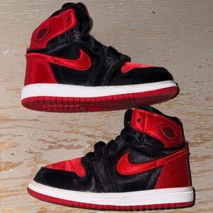Nike Black and Red High-Top Sneakers